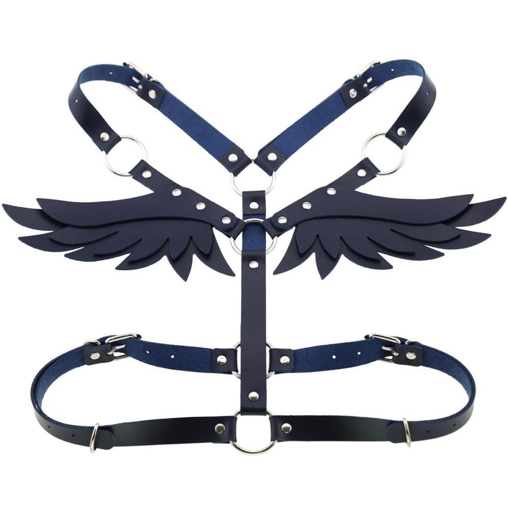 Kinky Cloth Harnesses dark blue Angel Wing Harness