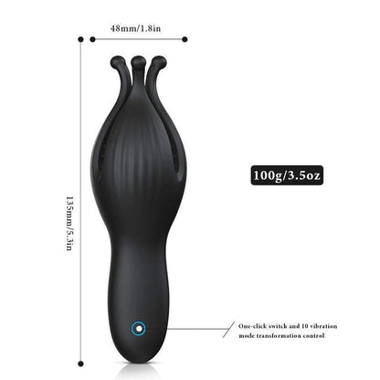 Kinky Cloth 200001516 Black Squid Glans Vibrator for Men