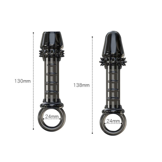 Kinky Cloth Chastity Sleeve Silicone Cock Ring