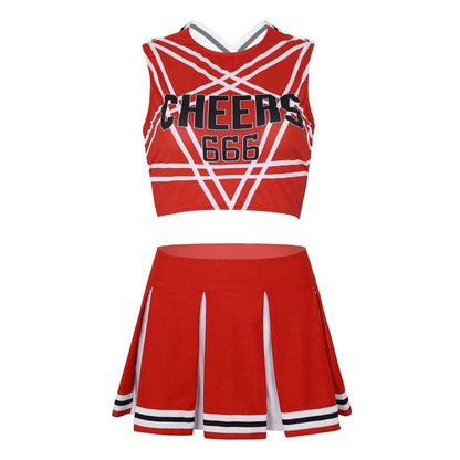 Kinky Cloth Lingerie Red / L Cheerleader Uniform Set
