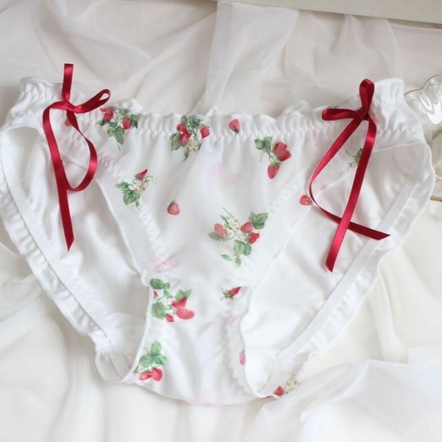 Cherry Panties Printed Pattern Cute Girly Kawaii Japanese Aesthetic – Kinky  Cloth