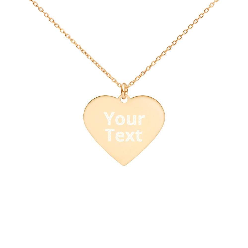 Custom Personalized Engraved Heart Necklace