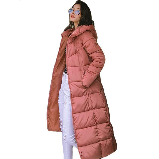 Kinky Cloth 200001908 Extra Long Hooded Puffer Padded Jacket