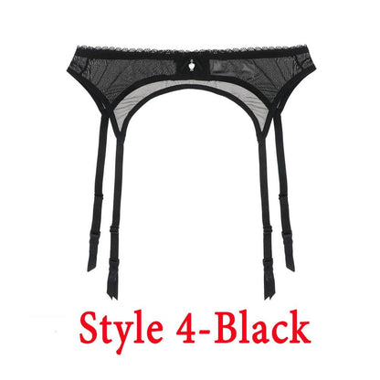 Kinky Cloth Lingerie black4 / L Lace Suspender Garter Belt