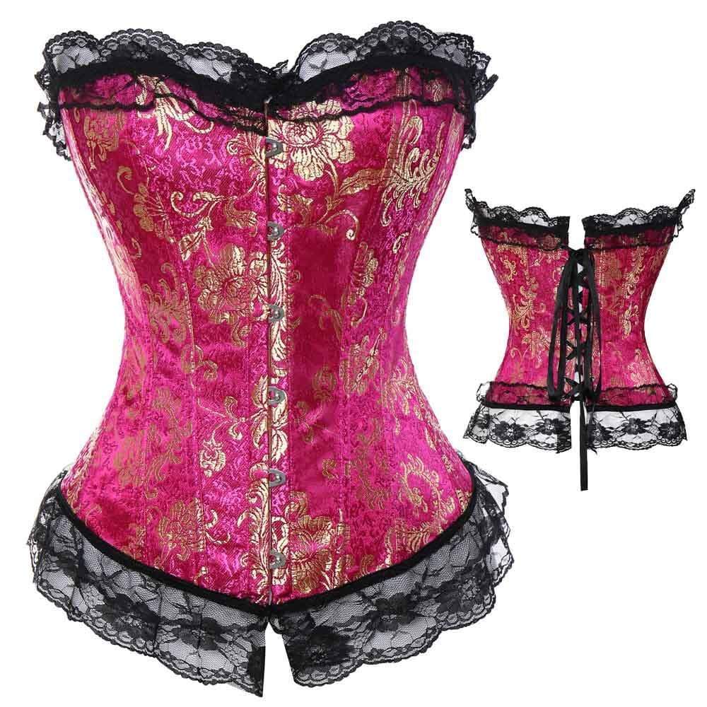 Lace Up Pink Classic Plus Size Corset – Kinky Cloth