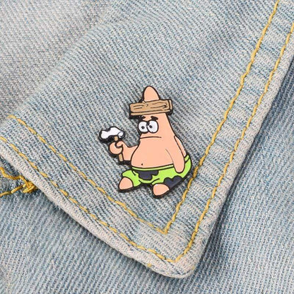 Kinky Cloth Pin Spongebob Square Pants Enamel Pins