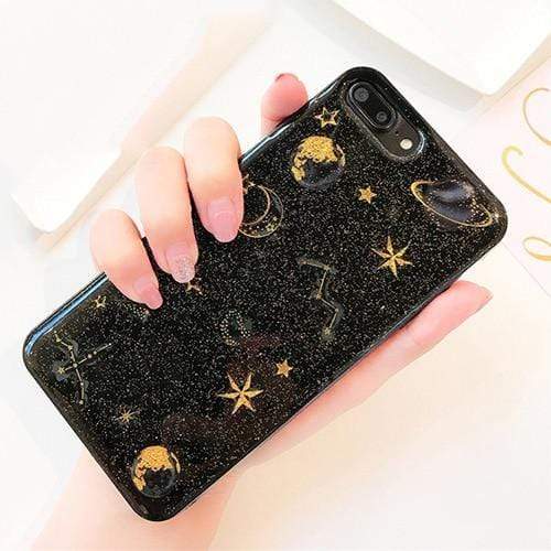 Kinky Cloth 380230 Black / For 7 Plus or 8 Plus Stars & Space iPhone Case