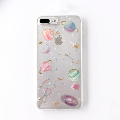 Kinky Cloth 380230 White / For 7 Plus or 8 Plus Stars & Space iPhone Case