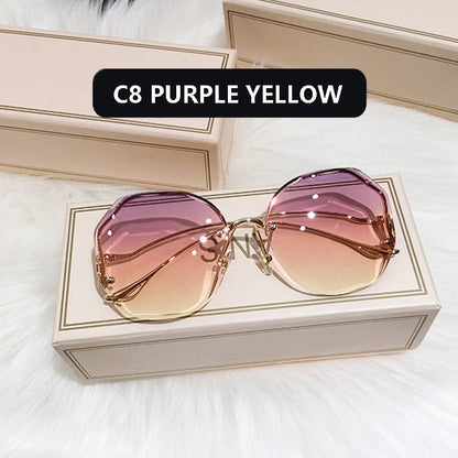 Kinky Cloth Purple Yellow / Adult Tea Gradient Sunglasses