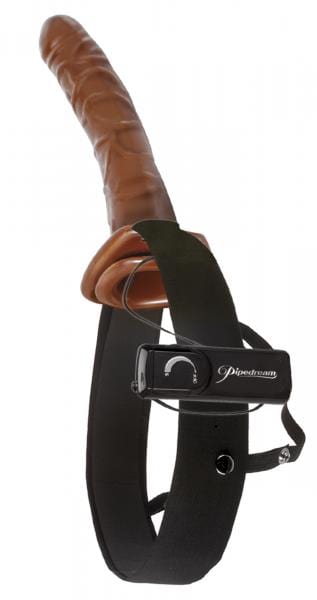 Pipedream Products Men's Toys 10in Chocolate Dream Vibrating Hollow Strap-On