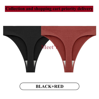 Kinky Cloth BC / XS / 2pcs 2Pcs/Lot Low-waist High Elasticity Thong