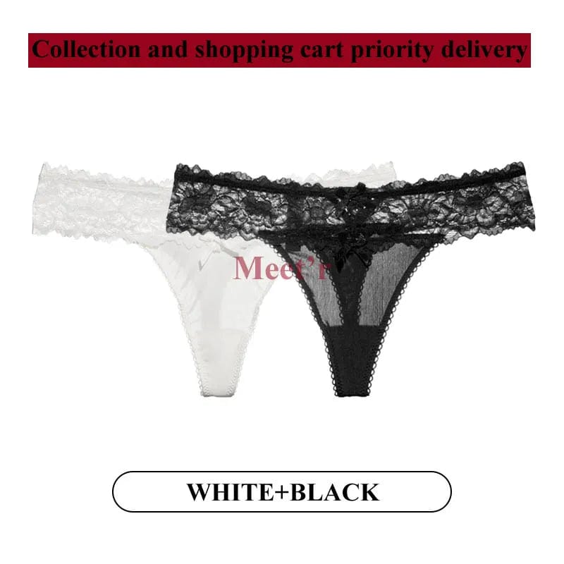 Kinky Cloth Beige / S / CHINA | 2pcs 2Pcs/Lot Low-waist Lace Thong Panties