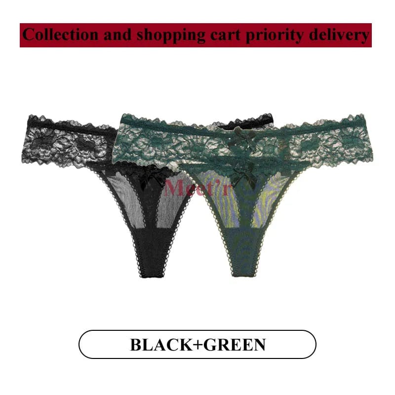 Kinky Cloth Brown / S / CHINA | 2pcs 2Pcs/Lot Low-waist Lace Thong Panties