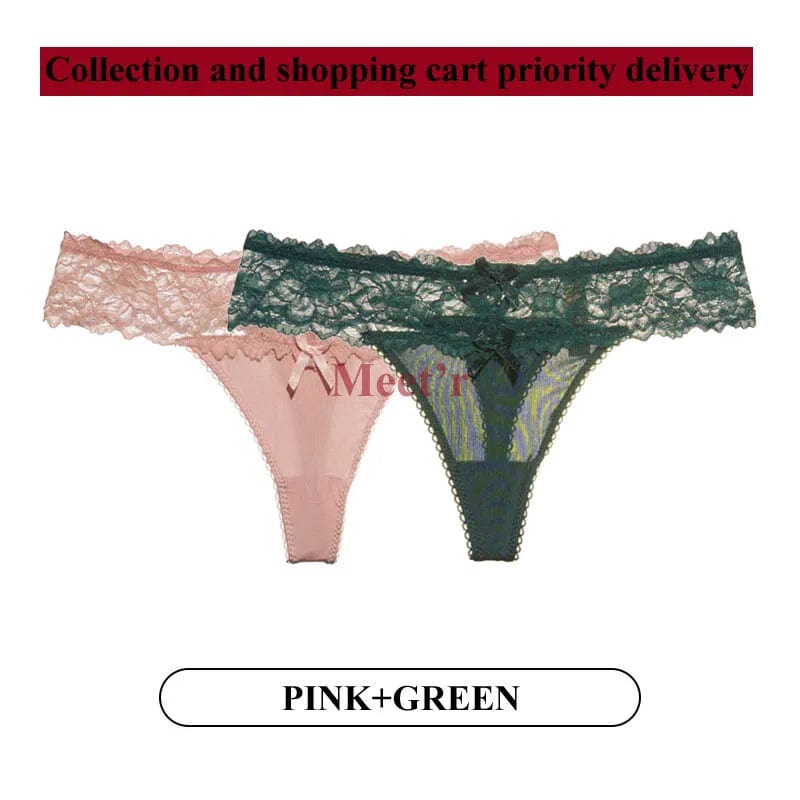 Kinky Cloth Gold / S / CHINA | 2pcs 2Pcs/Lot Low-waist Lace Thong Panties
