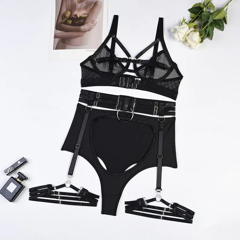 Kinky Cloth Black / S 3-Piece Cut Out Ring Bandage Set