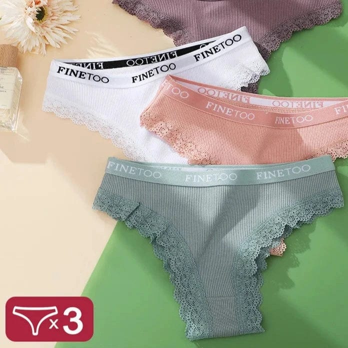 Kinky Cloth 3PCS/Set Cotton Lace Panties
