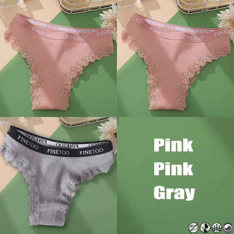 Kinky Cloth 3PCS/Set Cotton Lace Panties