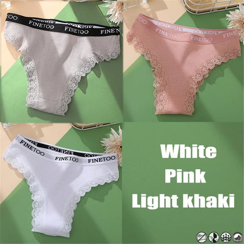 Kinky Cloth set 11 / XXL / CHINA | SET 3PCS/Set Cotton Lace Panties