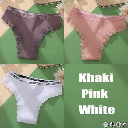 Kinky Cloth set 9 / M / Set 3PCS/Set Cotton Lace Panties