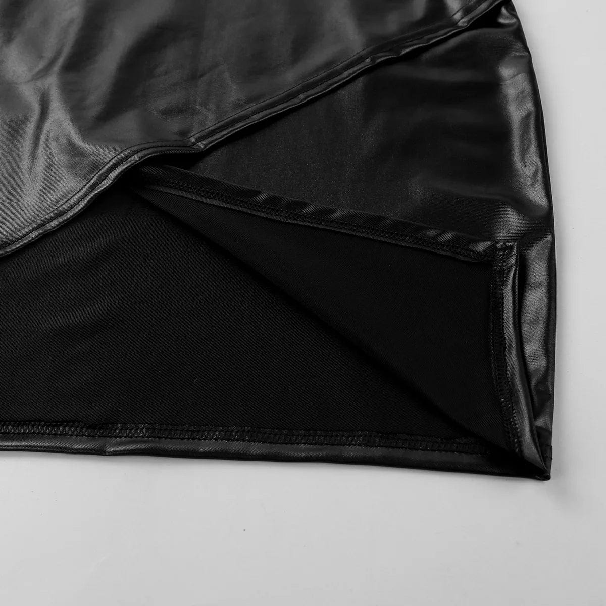 Kinky Cloth Asymmetric Side Slit Bodycon Skirt