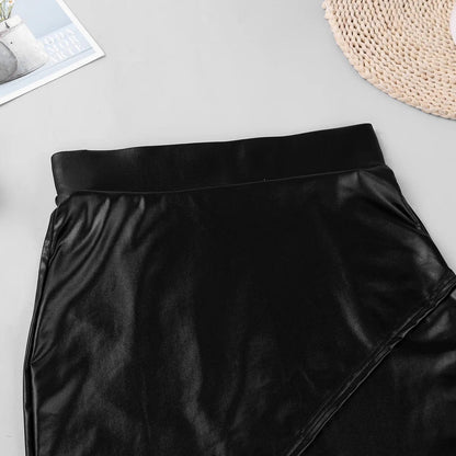 Kinky Cloth Asymmetric Side Slit Bodycon Skirt