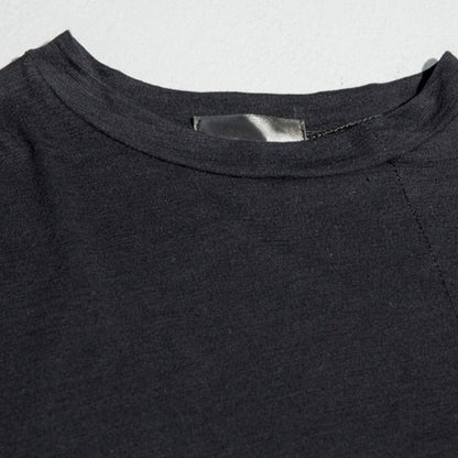Kinky Cloth Asymmetrical Vent Long T-Shirt