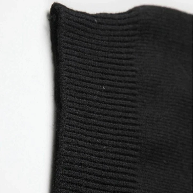 Kinky Cloth black / One Size Black Knitting Chain Sweater
