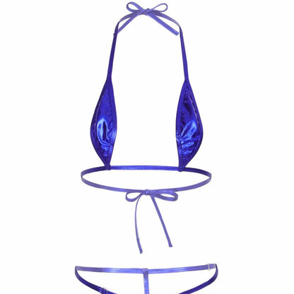Kinky Cloth Royal Blue / One Size Brazilian Micro Mini Bikini Set