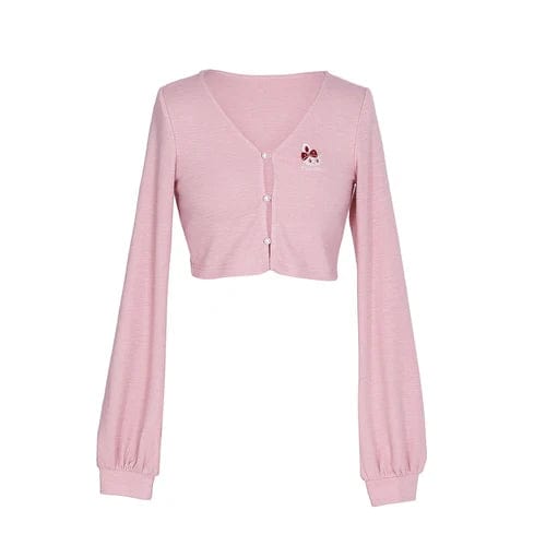 Kinky Cloth Only Pink Cardigan / S Cardigan + Ruched Mini Lace Dress