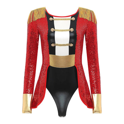 Kinky Cloth Red B / S Circus Ringmaster Outfit Costumes