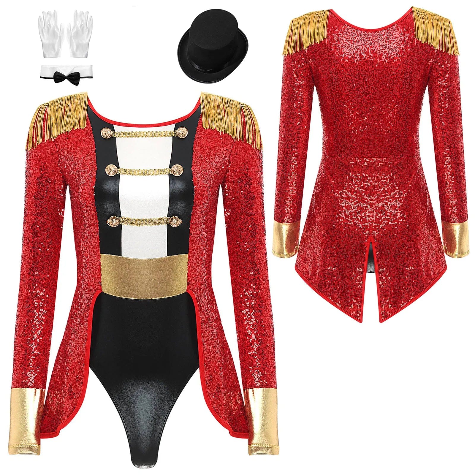 Kinky Cloth Red D / S Circus Ringmaster Outfit Costumes