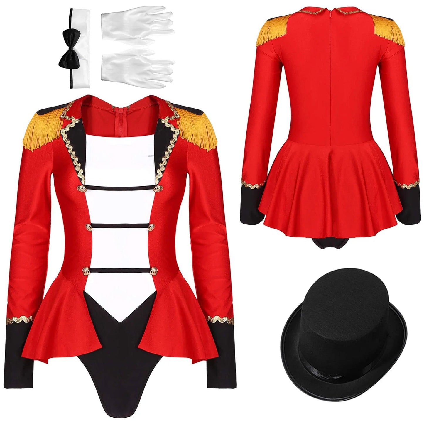 Kinky Cloth Red E / S Circus Ringmaster Outfit Costumes