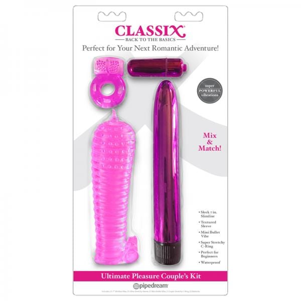 Pipedream Products Vibrators Classix Ultimate Pleasure Couples Kit,pink
