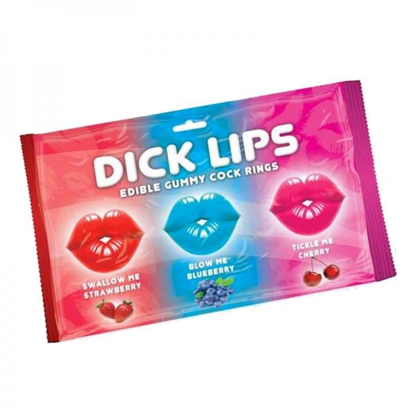 Hott Products Extras Dick Lips Gummy Cock Rings 3 Pack