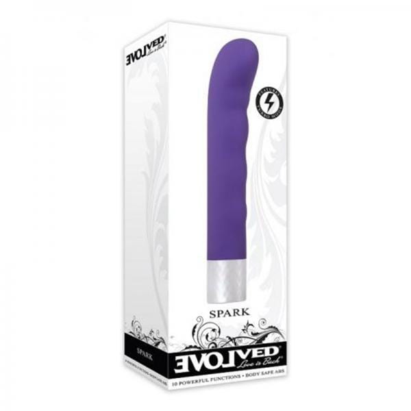 Evolved Novelties Vibrators Evolved Spark Purple 10 Speed And Functions With Turbo Boost Mode Waterproof