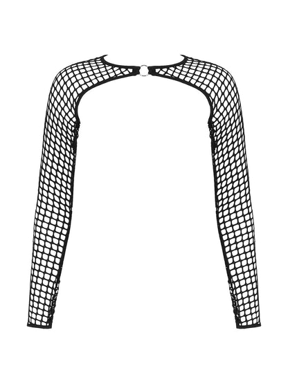Kinky Cloth Fishnet O Ring Cover Ups Top