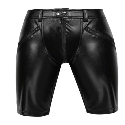 Kinky Cloth Black / M Full Zipper Moto Shorts