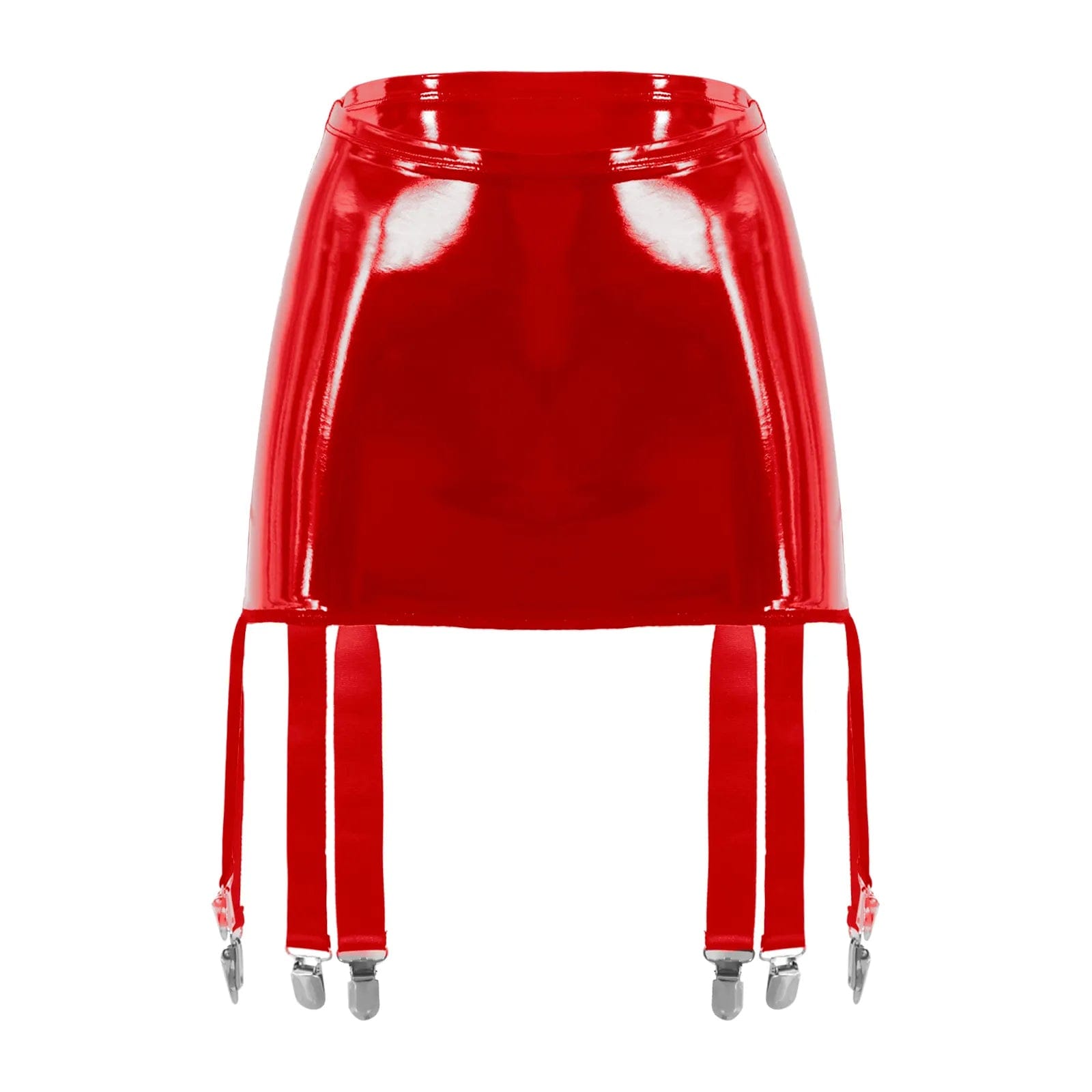 Kinky Cloth Red / S Garter Buckle Belt Clips Skirts