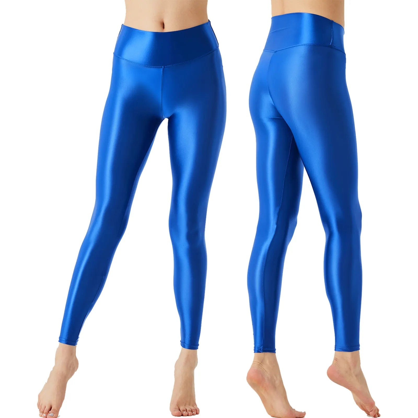 Kinky Cloth Blue A / M Glossy Elastic Leggings Pants
