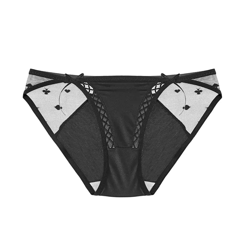 Kinky Cloth Black / M / 1pc Hollow Out Lace G String Panties