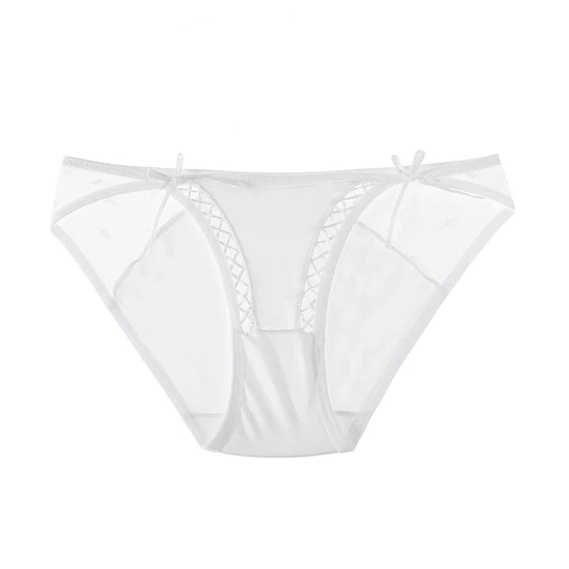 Kinky Cloth White / M / 1pc Hollow Out Lace G String Panties