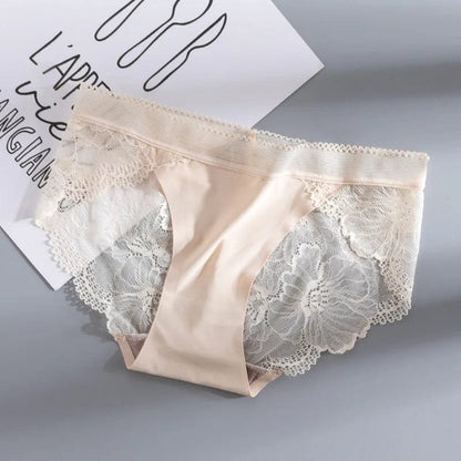 Kinky Cloth Beige / M / 1pc Ice Silk Lace Panty Brief