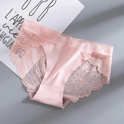Kinky Cloth Pink / M / CHINA | 1pc Ice Silk Lace Panty Brief