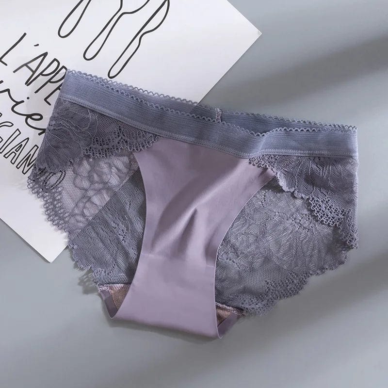 Kinky Cloth PURPLE / M / CHINA | 1pc Ice Silk Lace Panty Brief