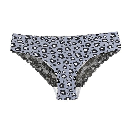 Kinky Cloth Blue / S Ice silk Leopard Lace Panties