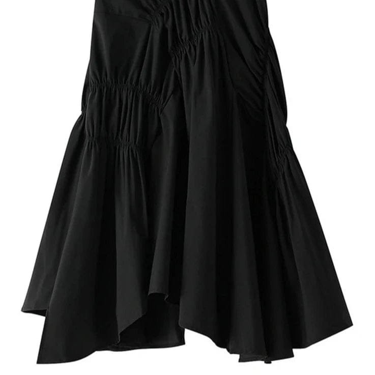 Kinky Cloth Black / One Size Irregular Pleated Half-body Skirt
