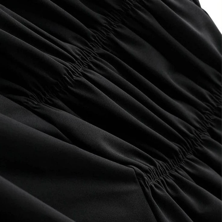 Kinky Cloth Irregular Pleated Half-body Skirt