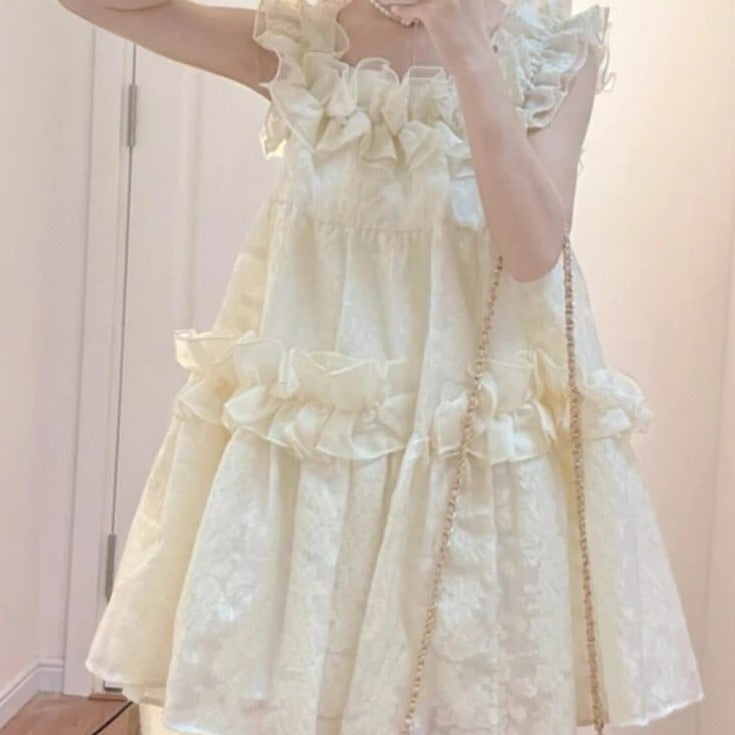 Kinky Cloth Kawaii Ruffled Bubble Slip Dress