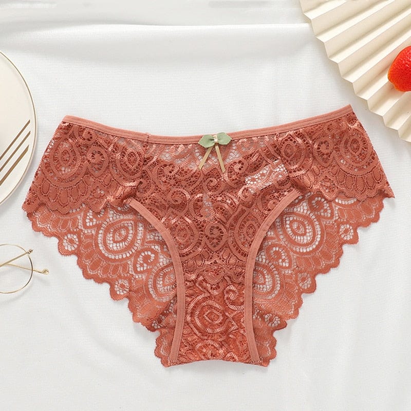 Kinky Cloth Red / S(HIP 65-90CM) Lace Hollow Out Lingerie Panties