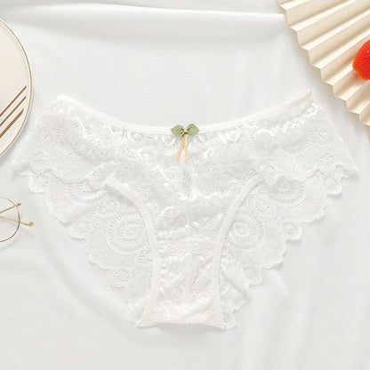 Kinky Cloth White / S(HIP 65-90CM) Lace Hollow Out Lingerie Panties